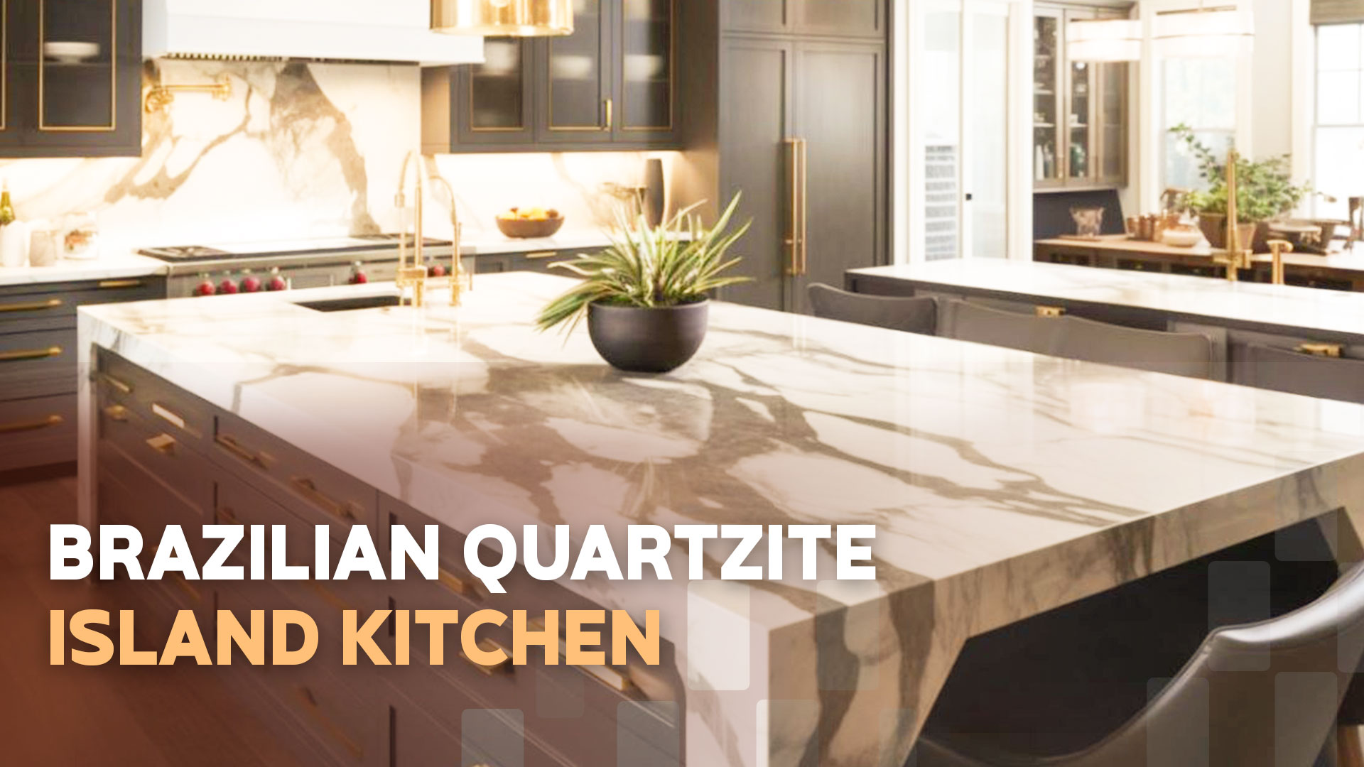 Brazilian Quartzite Island Kitchen Design