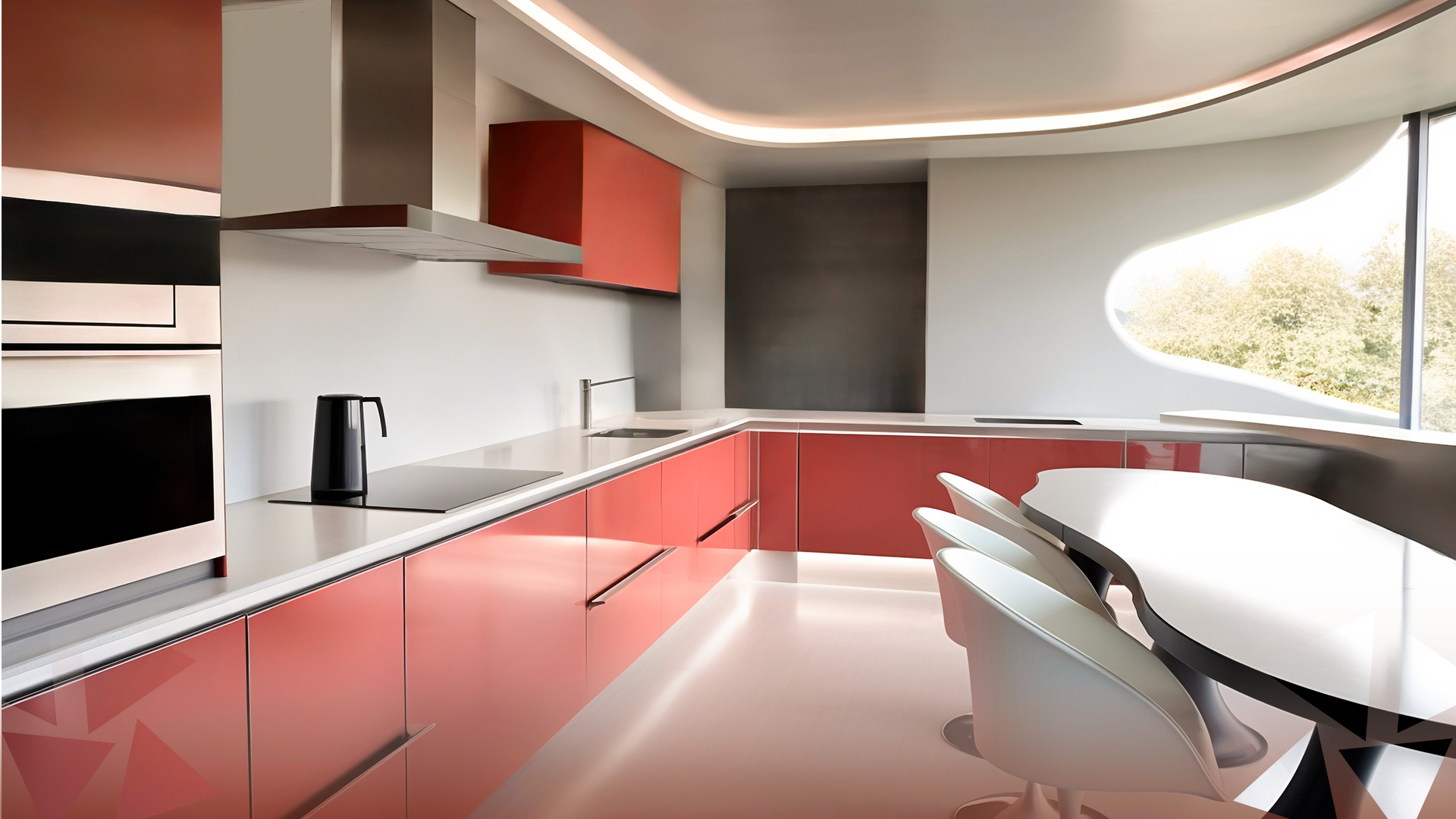 L-Shaped Kitchen Design with an Open Layout