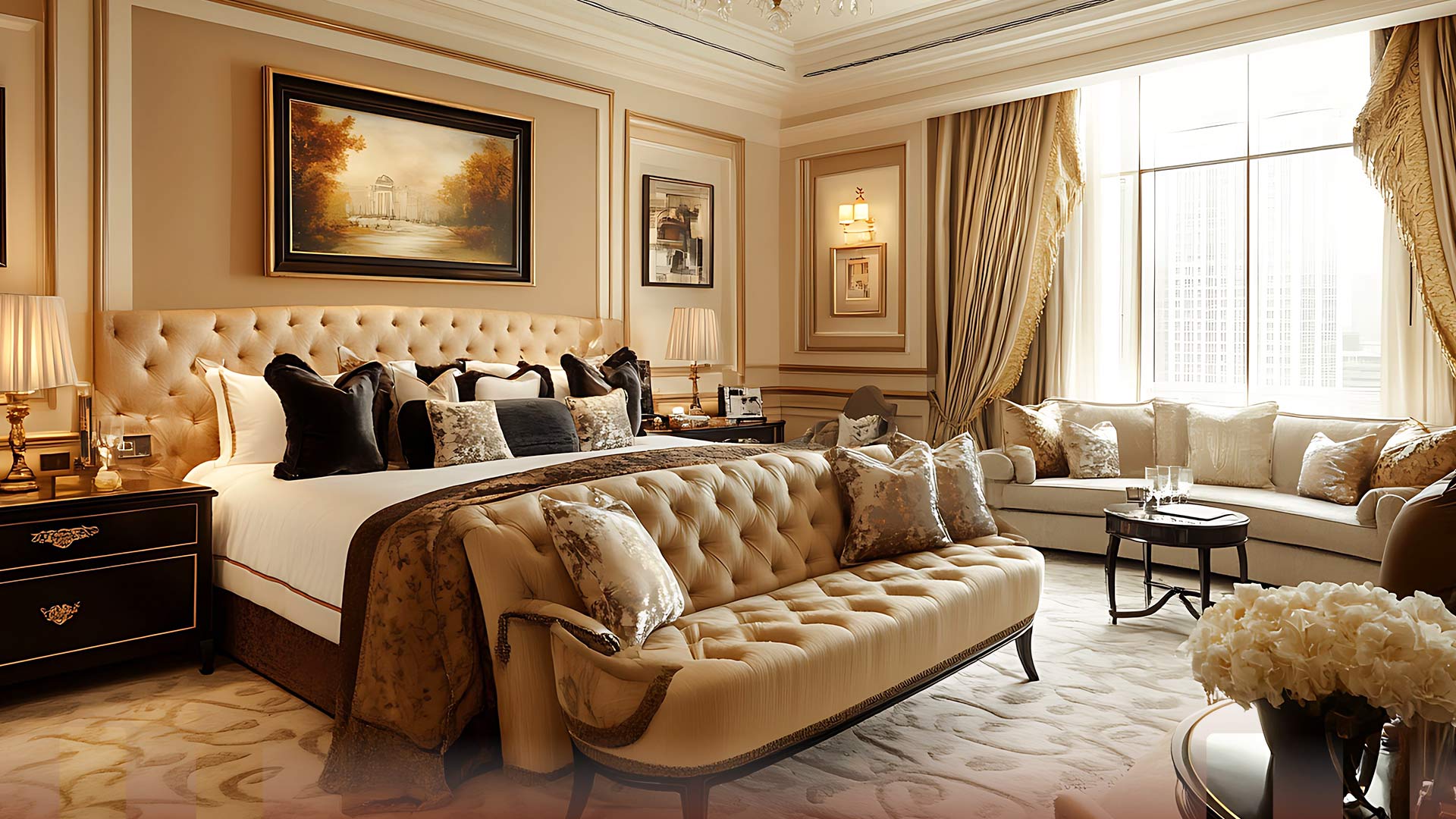 Luxurious Bedroom with Extra Seating