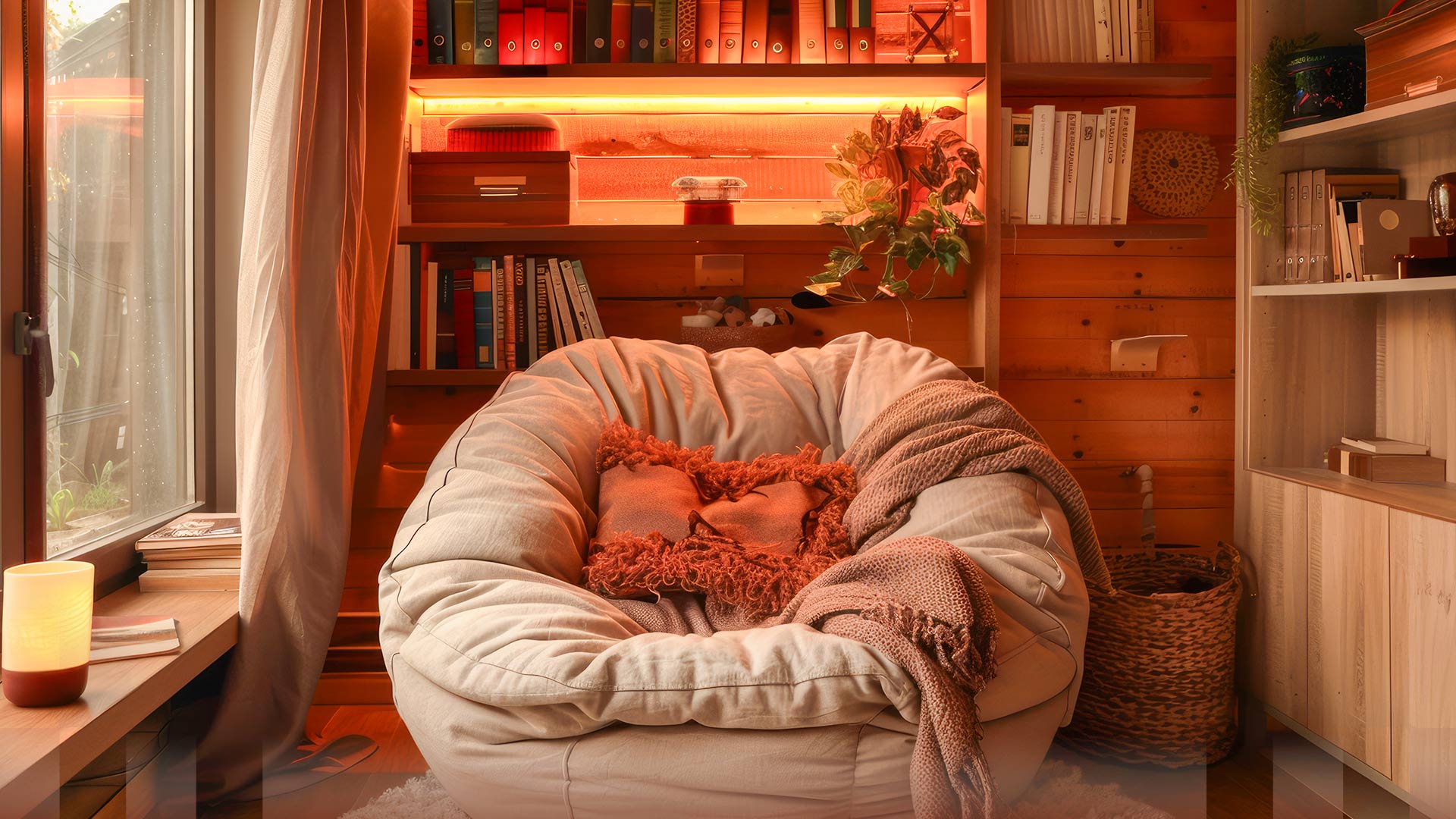 Luxurious Bedroom with a Reader’s Nook