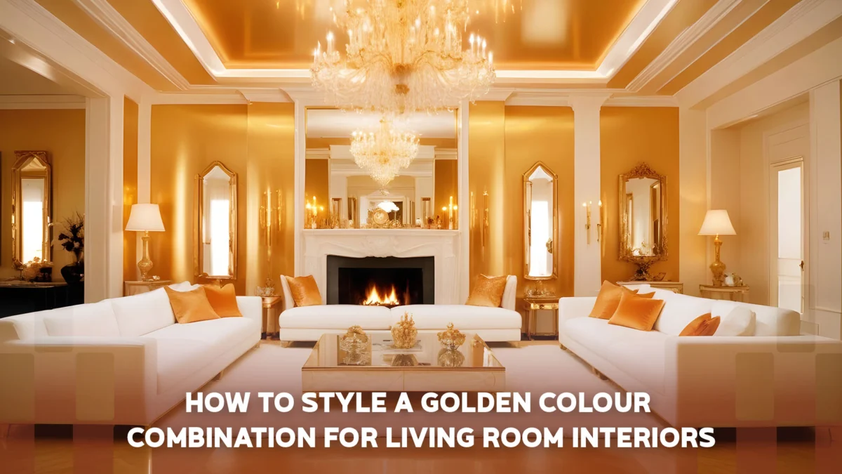 Stunning Golden Living Room Colour Combination