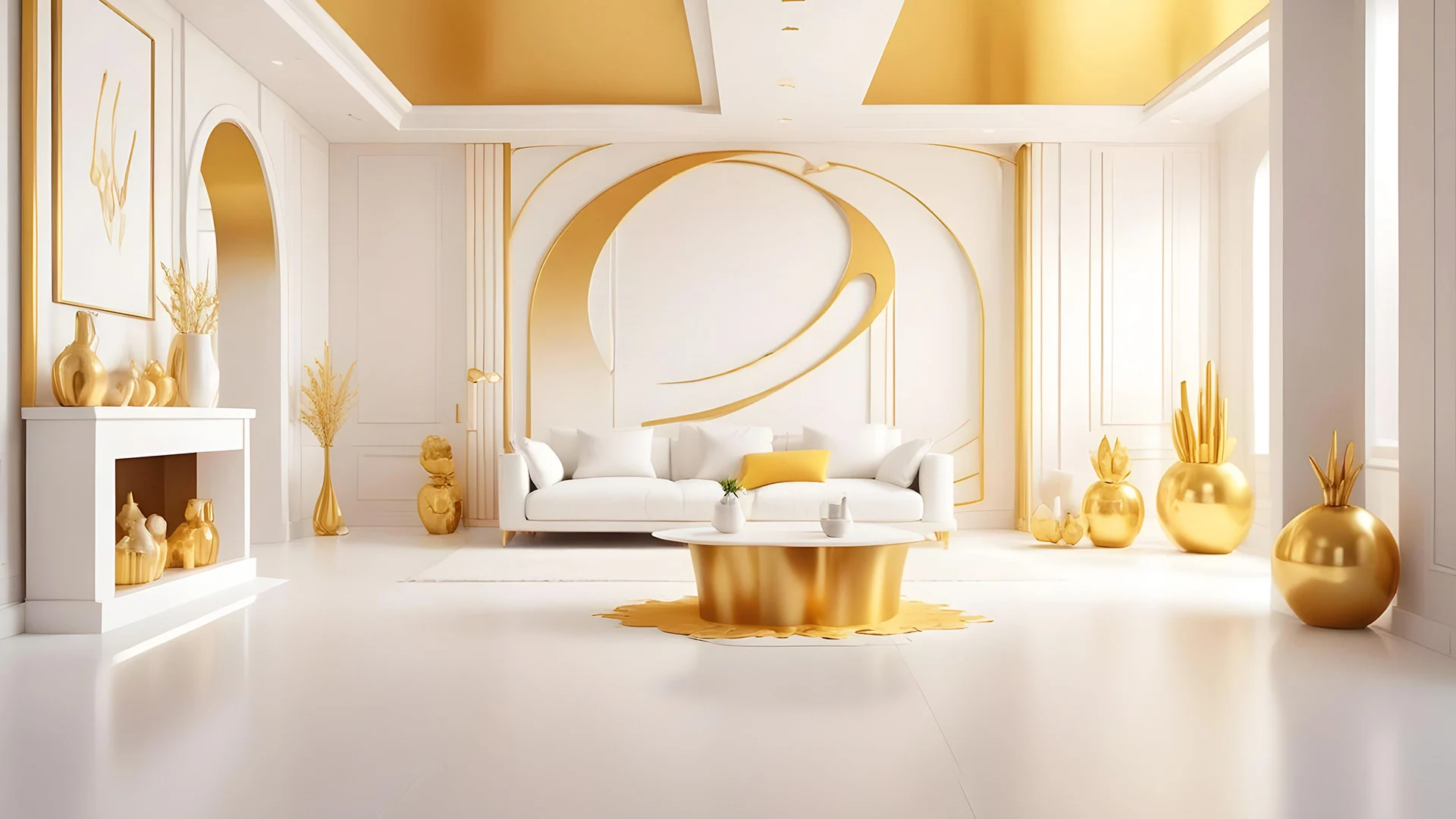 Gold + White colour combination